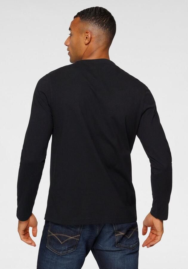 H.I.S Shirt met lange mouwen Lange mouwen smalle basic-snit bedrukt ontwerp - Foto 4