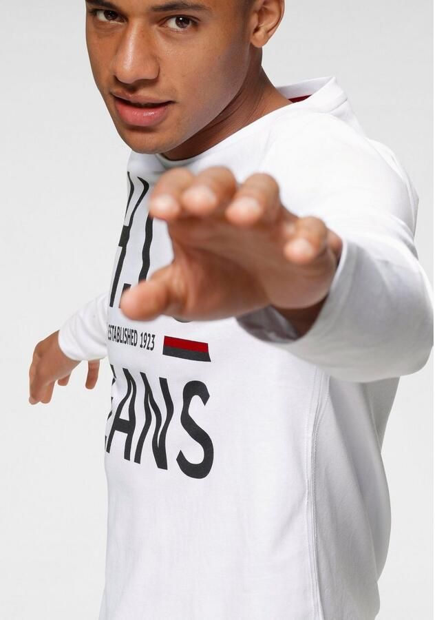 H.I.S Shirt met lange mouwen Lange mouwen smalle basic-snit bedrukt ontwerp - Foto 3