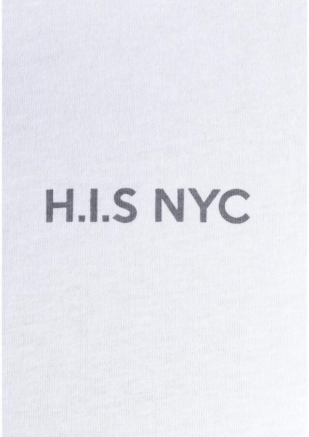 H.I.S Shirt met V-hals Korte mouwen slim fit van katoen (Set van 3) - Foto 2