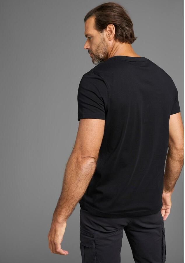 H.I.S Shirt met V-hals Korte mouwen slim fit van katoen (Set van 3) - Foto 2