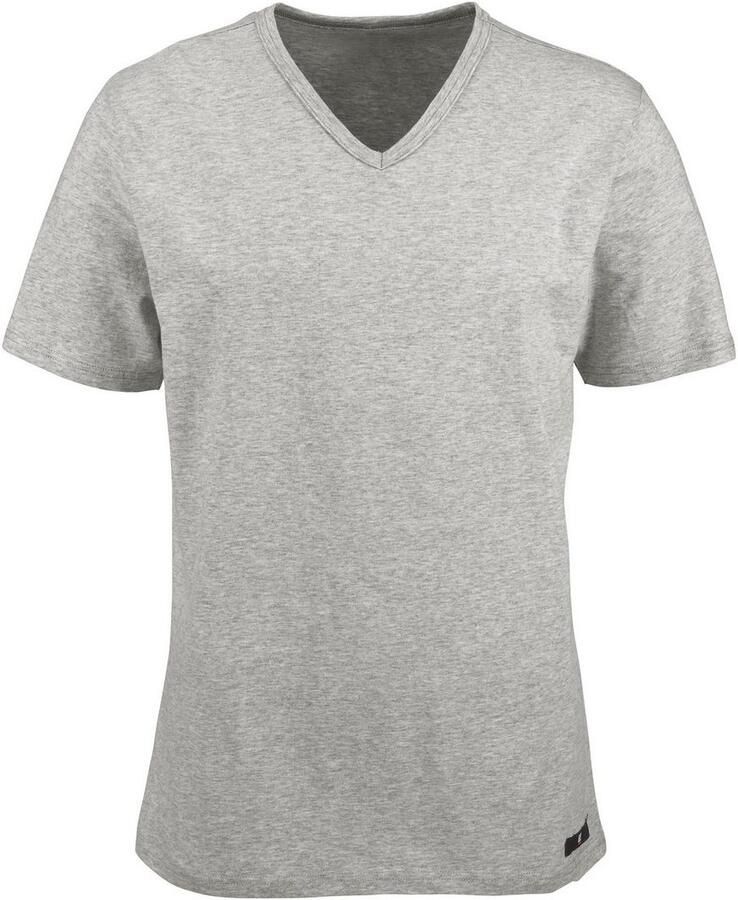 H.I.S Shirt voor eronder met v-hals en klein logo onderhemd t-shirt (2 stuks) - Foto 2