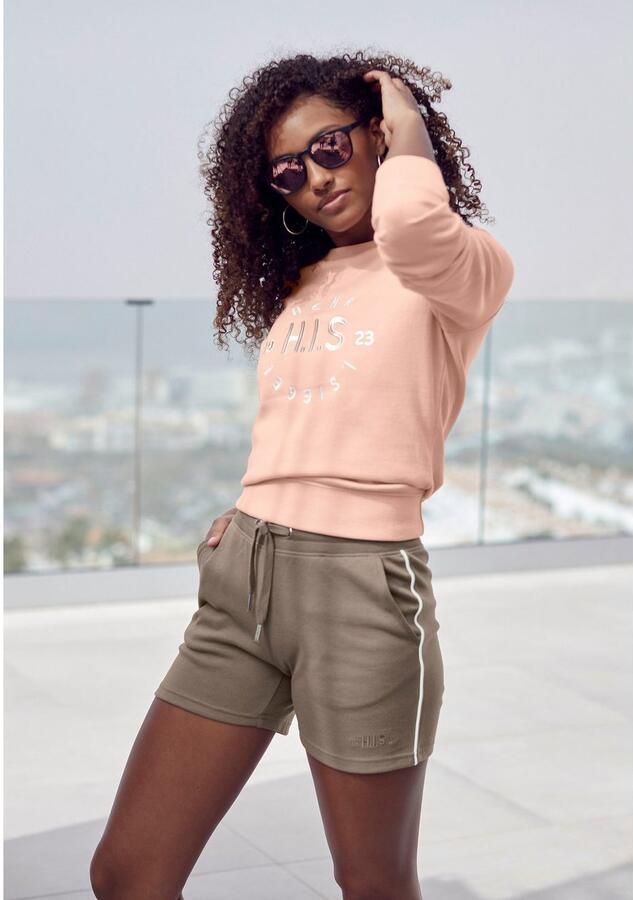 H.I.S Short met wit paspel opzij - Foto 4