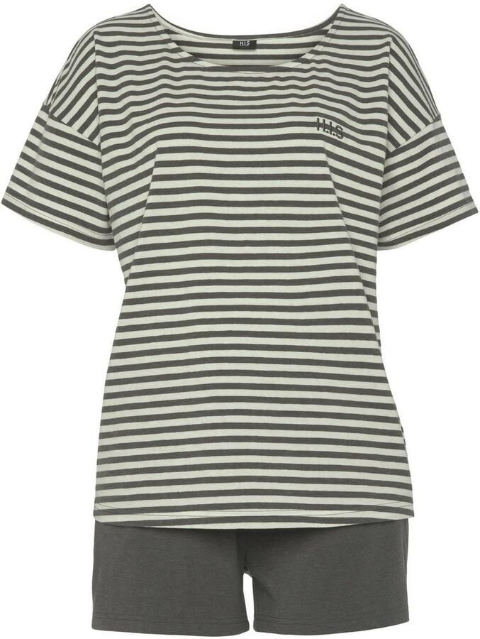 H.I.S Shortama met logoborduursel op borsthoogte (2-delig) - Foto 4