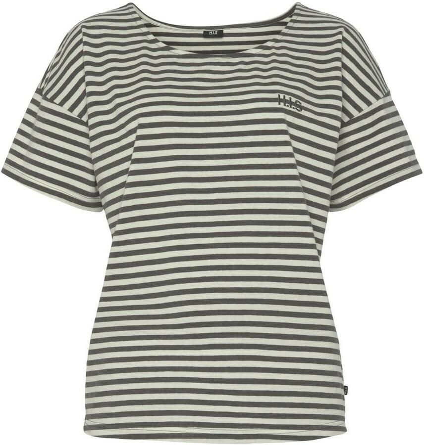 H.I.S Shortama met logoborduursel op borsthoogte (2-delig)