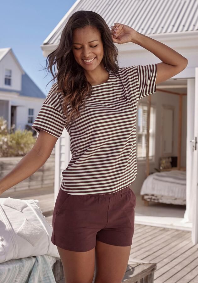 H.I.S Shortama met logoborduursel op borsthoogte (2-delig) - Foto 6