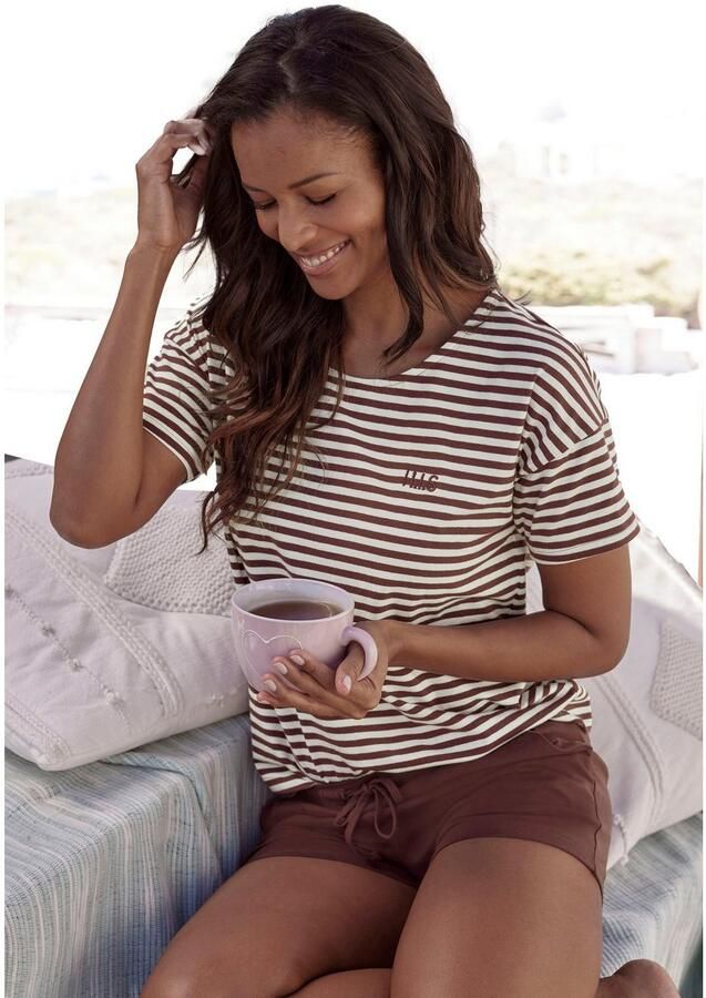 H.I.S Shortama met logoborduursel op borsthoogte (2-delig) - Foto 5