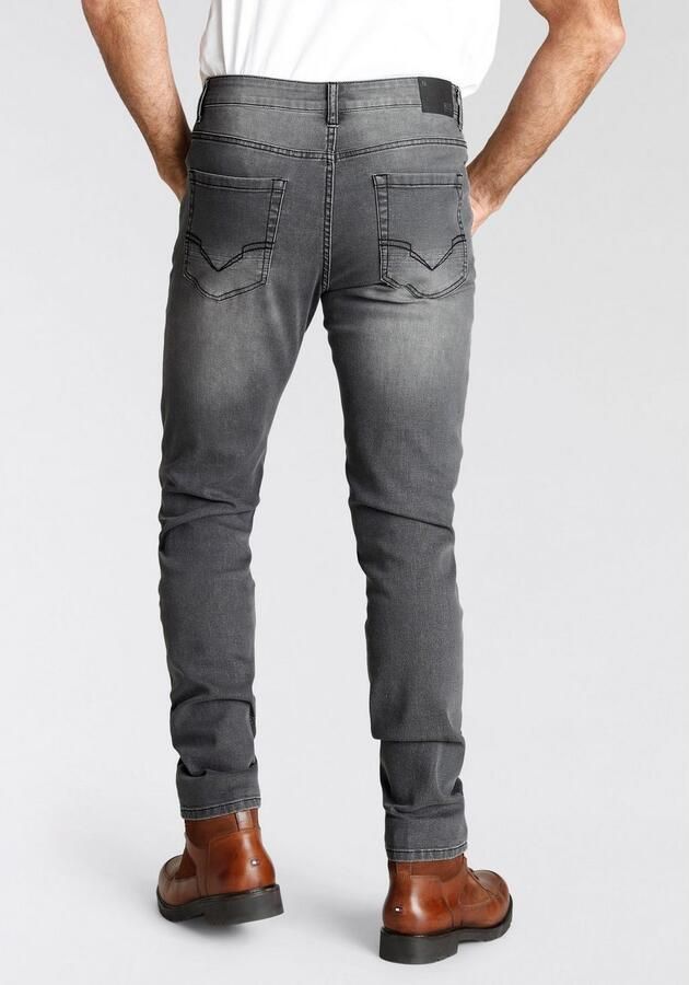 H.I.S Slim fit jeans FLUSH smalle broekpasvorm met used-effecten lage taille - Foto 4
