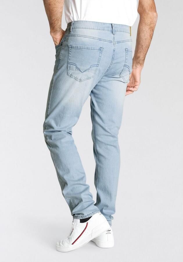 H.I.S Slim fit jeans FLUSH smalle broekpasvorm met used-effecten lage taille - Foto 3