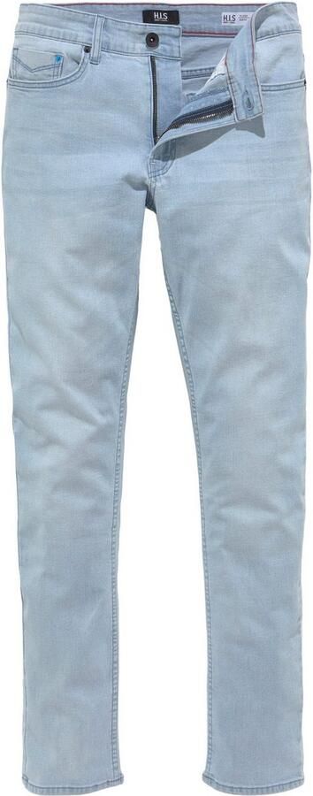 H.I.S Slim fit jeans FLUSH smalle broekpasvorm met used-effecten lage taille - Foto 4