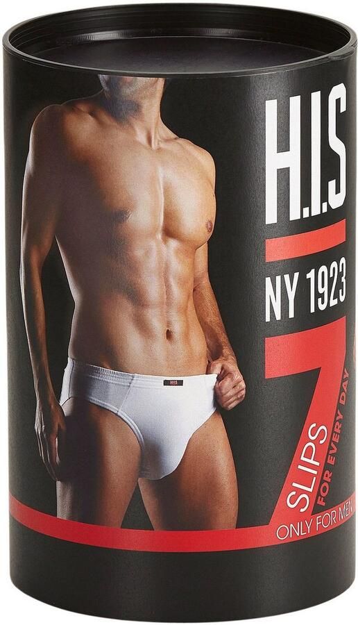 H.I.S Slip Onderbroeken voor heren verpakt in een blik van katoenmix (blik 7 stuks)