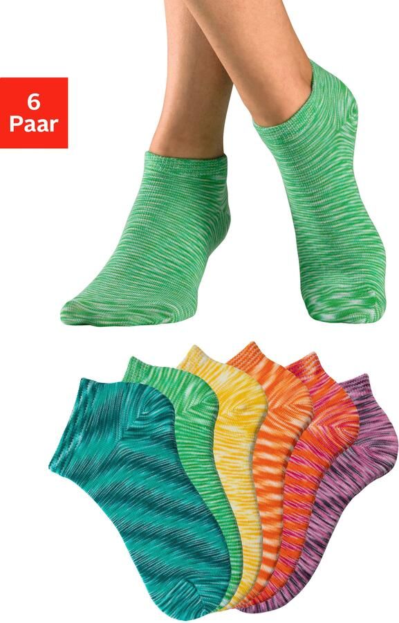 H.I.S Sneakersokken met gekleurd garen (set 6 paar) - Foto 5