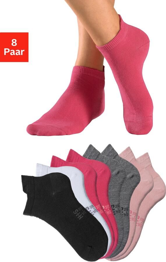 H.I.S Sneakersokken met verlengd boord aan de achterkant (set 8 paar) - Foto 10