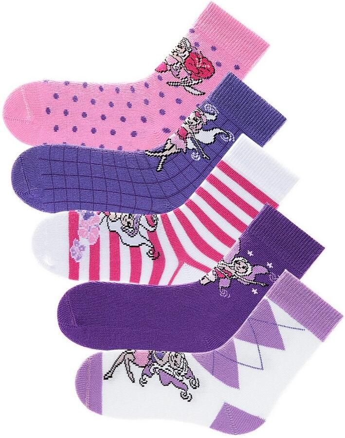 H.I.S Sokken in 5 kleurrijke designs (set 5 paar)