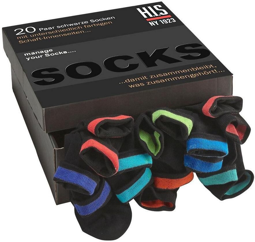 H.I.S Sokken in praktische cadeauverpakking (box 20 paar)