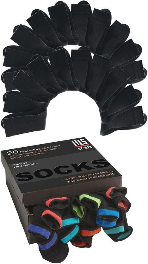 H.I.S Sokken in praktische cadeauverpakking (box 20 paar) - Foto 2