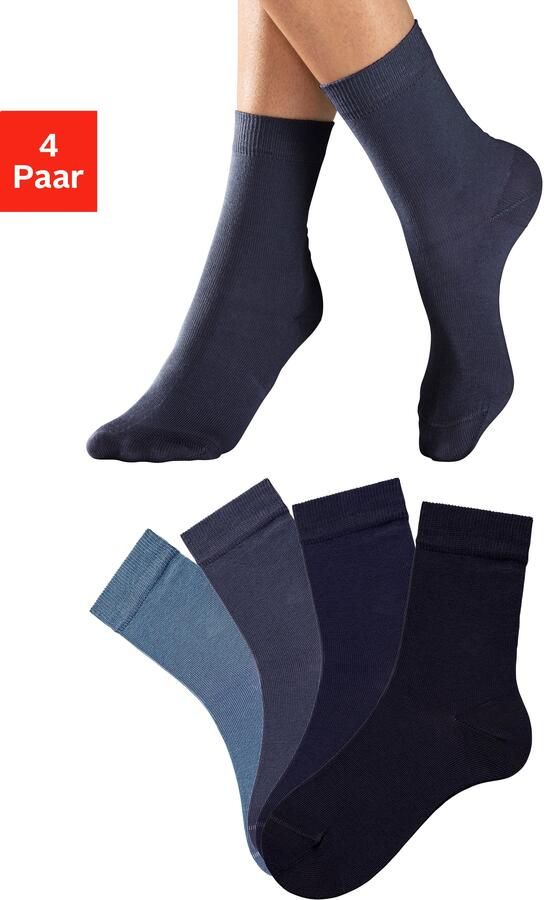 H.I.S Sokken in verschillende kleurencombinaties (set 4 paar) - Foto 8