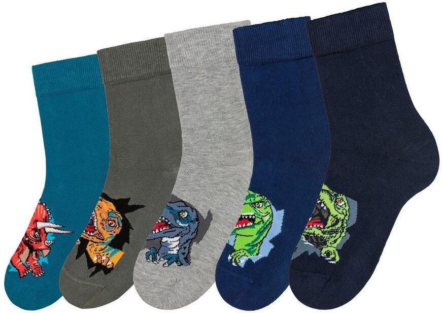 H.I.S Sokken met dinosaurusmotieven (set 5 paar) - Foto 6