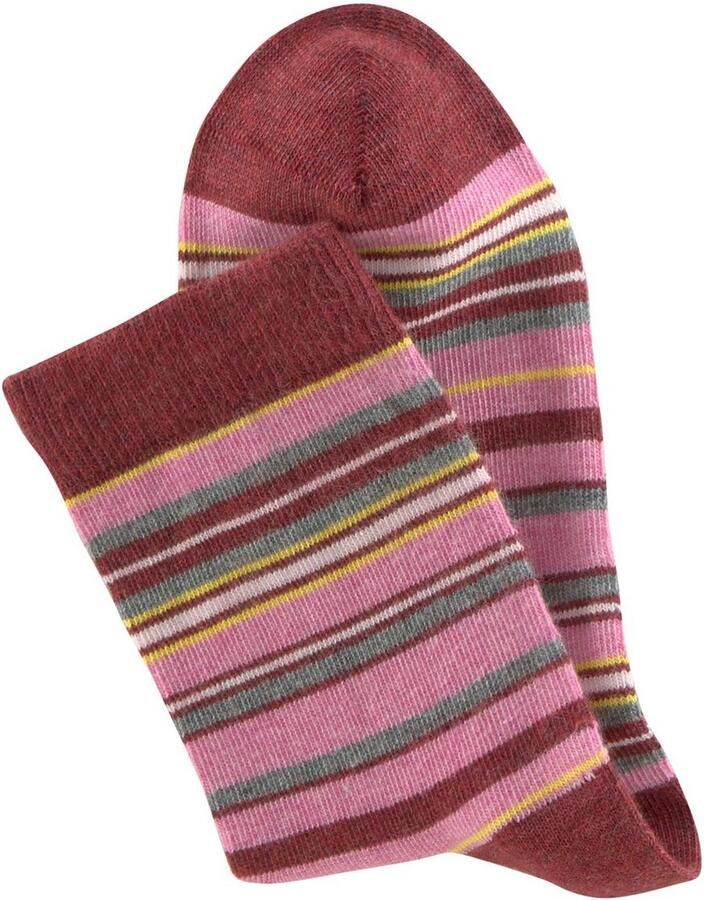 H.I.S Sokken met horizontale strepen (set 6 paar)