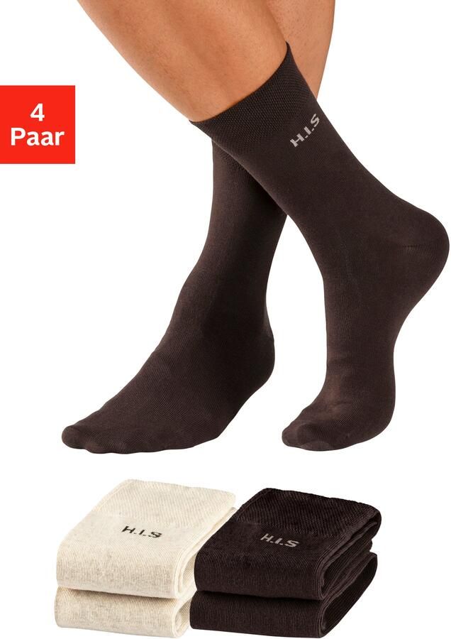 H.I.S Sokken met knelvrije boord (set 4 paar) - Foto 10