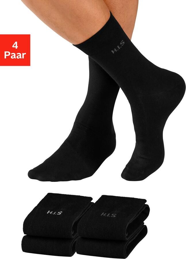 H.I.S Sokken met knelvrije boord (set 4 paar) - Foto 8