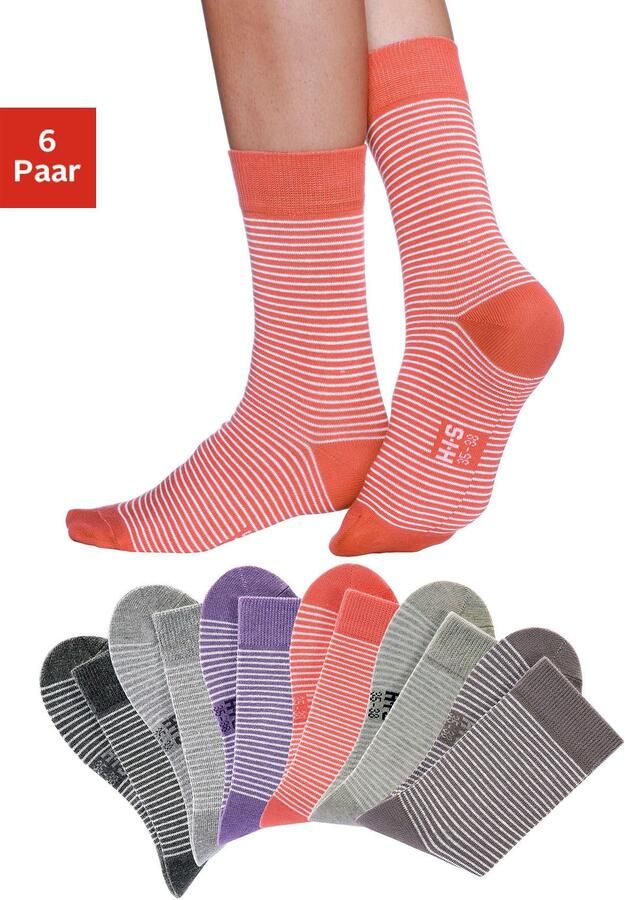 H.I.S Sokken met knelvrije boord (set 6 paar) - Foto 2