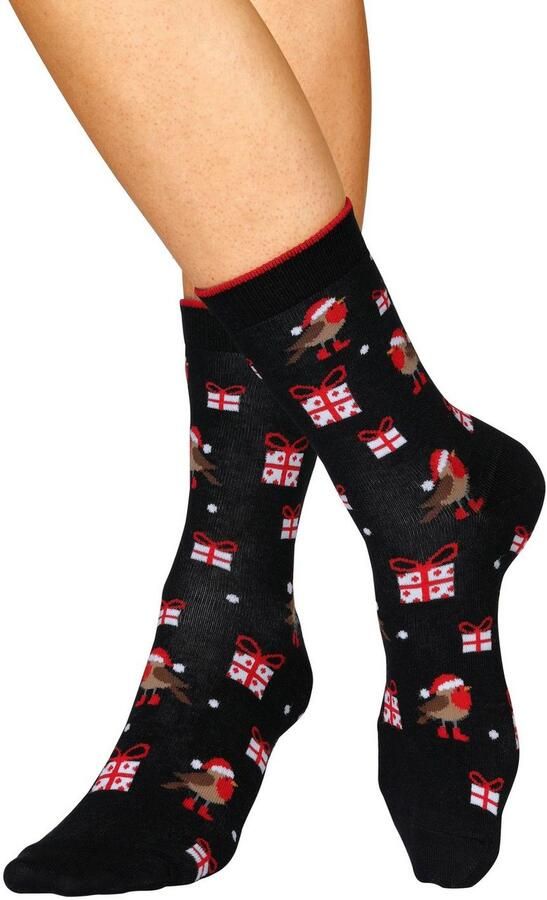 H.I.S Sokken met leuke kerstmotieven (set 3 paar) - Foto 5