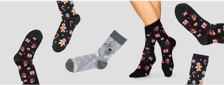 H.I.S Sokken met leuke kerstmotieven (set 3 paar) - Foto 8