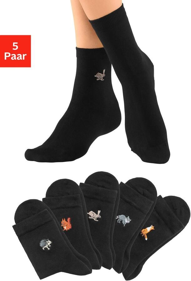 H.I.S Sokken met luxueus borduursel (set 5 paar) - Foto 6