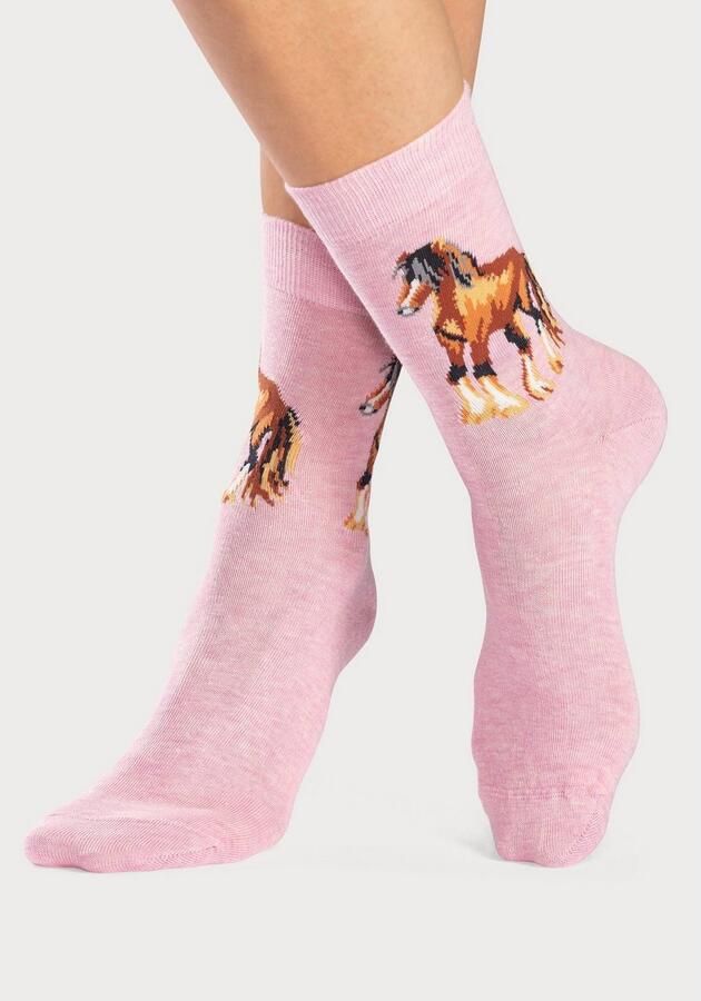 H.I.S Sokken Met verschillende paardenmotieven (set 5 paar) - Foto 5