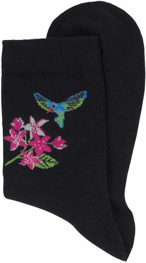 H.I.S Sokken met vlinder- en vogelmotieven (set 7 paar) - Foto 5