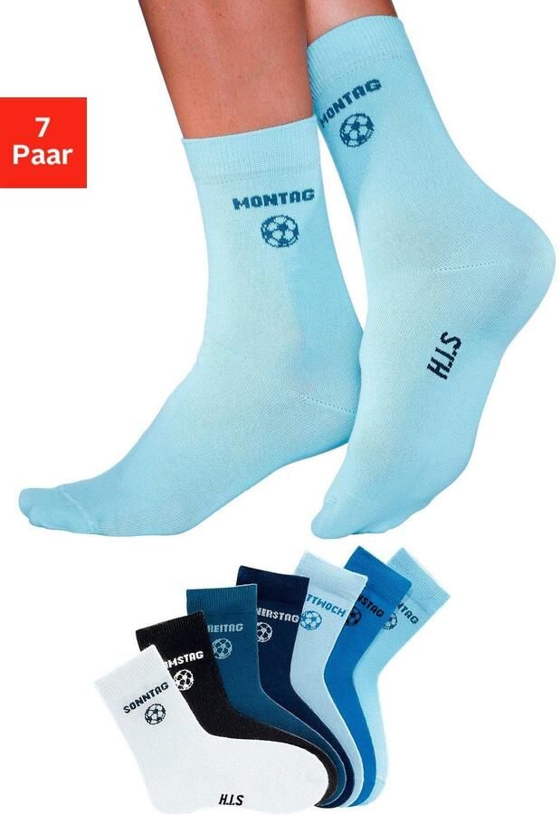 H.I.S Sokken voor kinderen met voetbalmotief (set 7 paar) - Foto 5