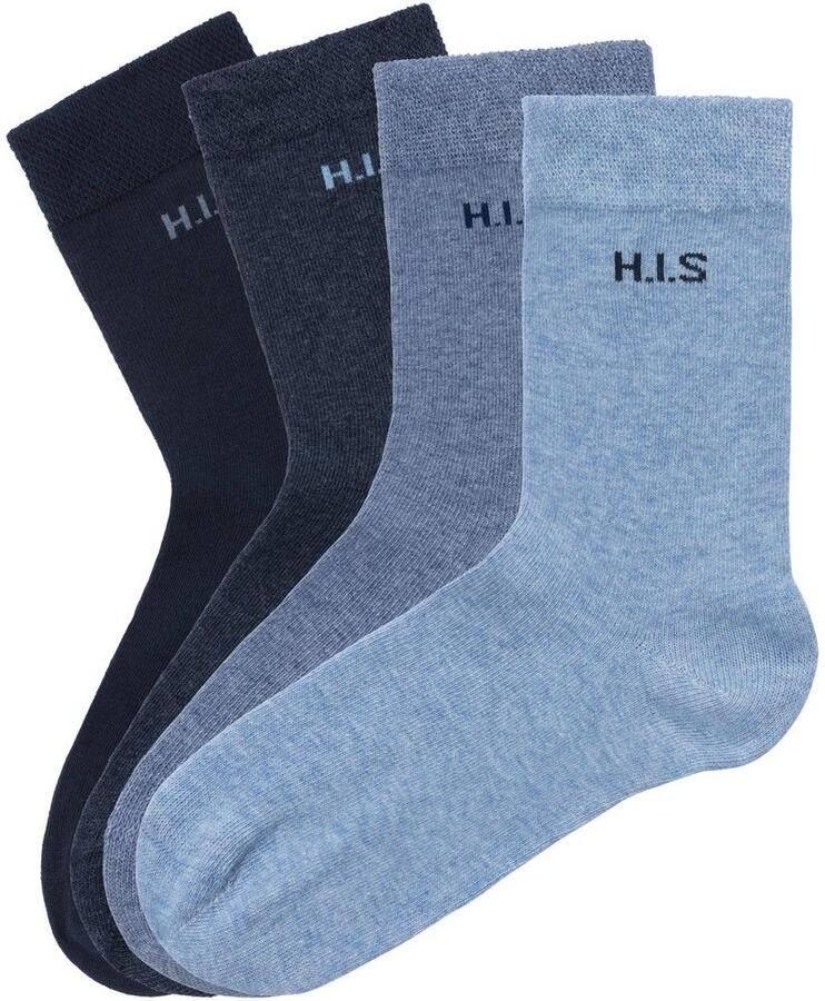 H.I.S Sokken zonder snijdende boord (set 4 paar) - Foto 3