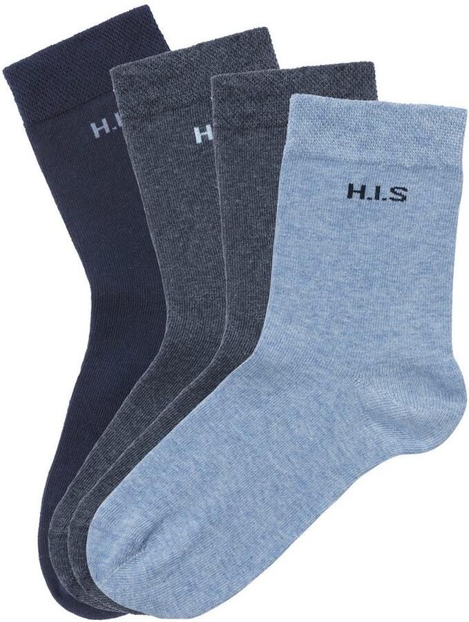 H.I.S Sokken zonder snijdende boord (set 4 paar) - Foto 6