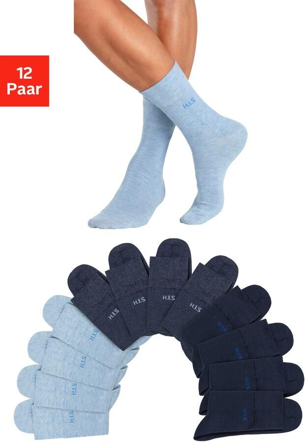 H.I.S Sokken zonder snijdende elastiek (set 12 paar) - Foto 7