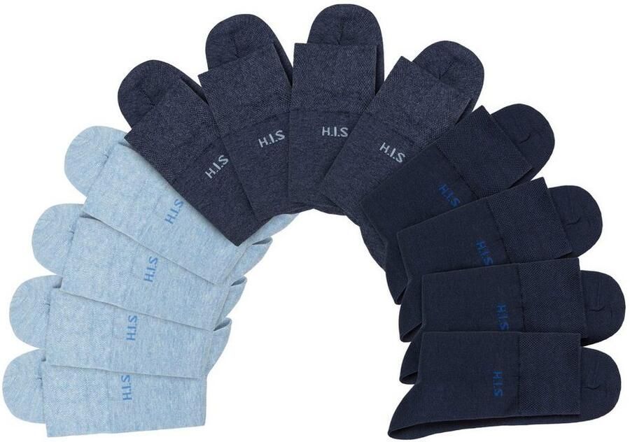 H.I.S Sokken zonder snijdende elastiek (set 12 paar) - Foto 4