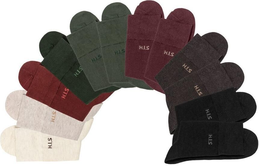 H.I.S Sokken zonder snijdende elastiek (set 12 paar) - Foto 7