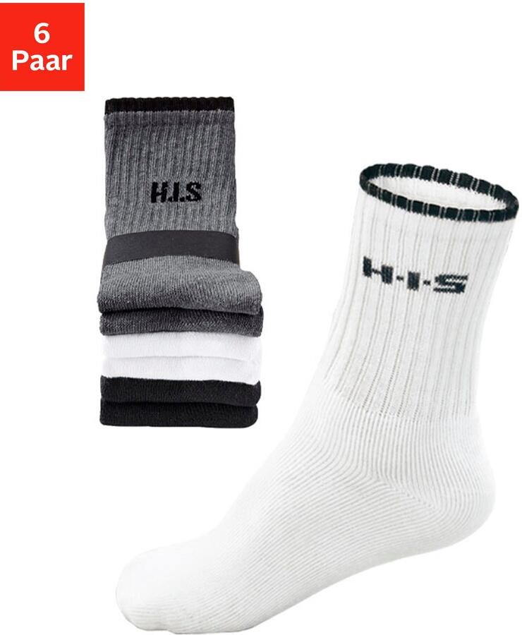 H.I.S Sportsokken met frotté & verstevigde drukzones (set 6 paar) - Foto 4