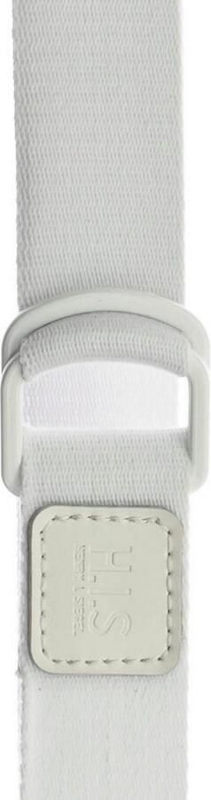 H.I.S Stoffen riem met d-ringen in wit - Foto 1