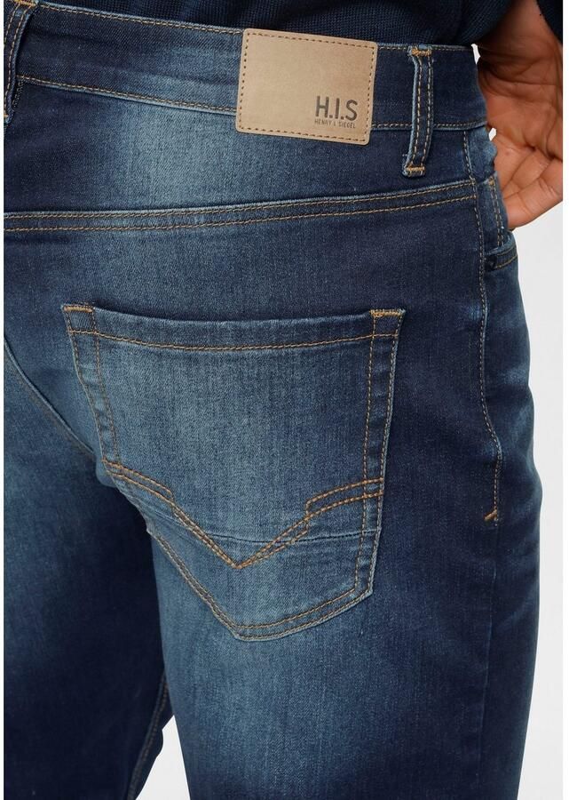H.I.S Straight jeans DIX rechte pasvorm lage taille used-wassing