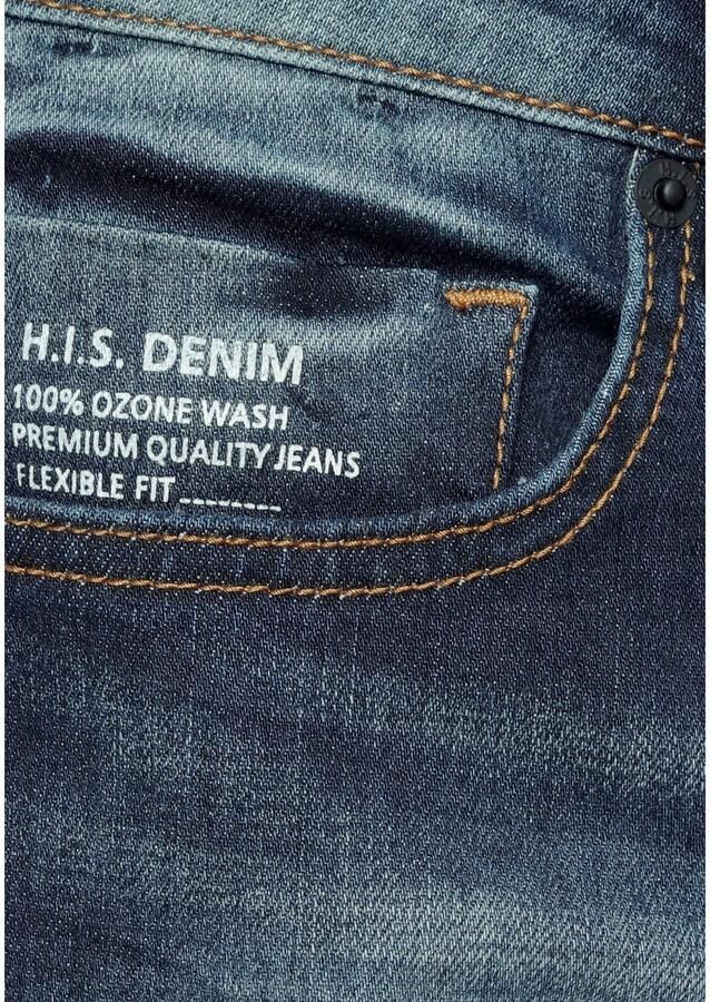 H.I.S Straight jeans DIX rechte pasvorm lage taille used-wassing - Foto 2