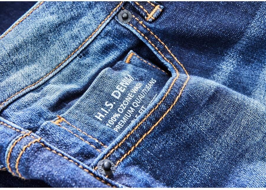 H.I.S Straight jeans DIX rechte pasvorm lage taille used-wassing - Foto 9