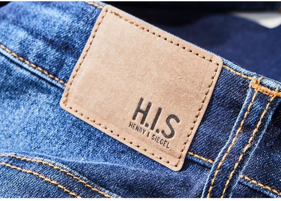 H.I.S Straight jeans DIX rechte pasvorm lage taille used-wassing - Foto 5