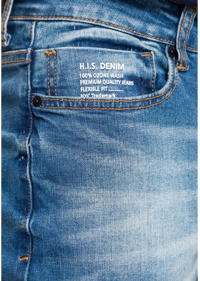 H.I.S Straight jeans DIX rechte pasvorm lage taille used-wassing - Foto 13