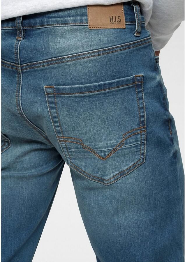 H.I.S Straight jeans DIX rechte pasvorm lage taille used-wassing - Foto 18