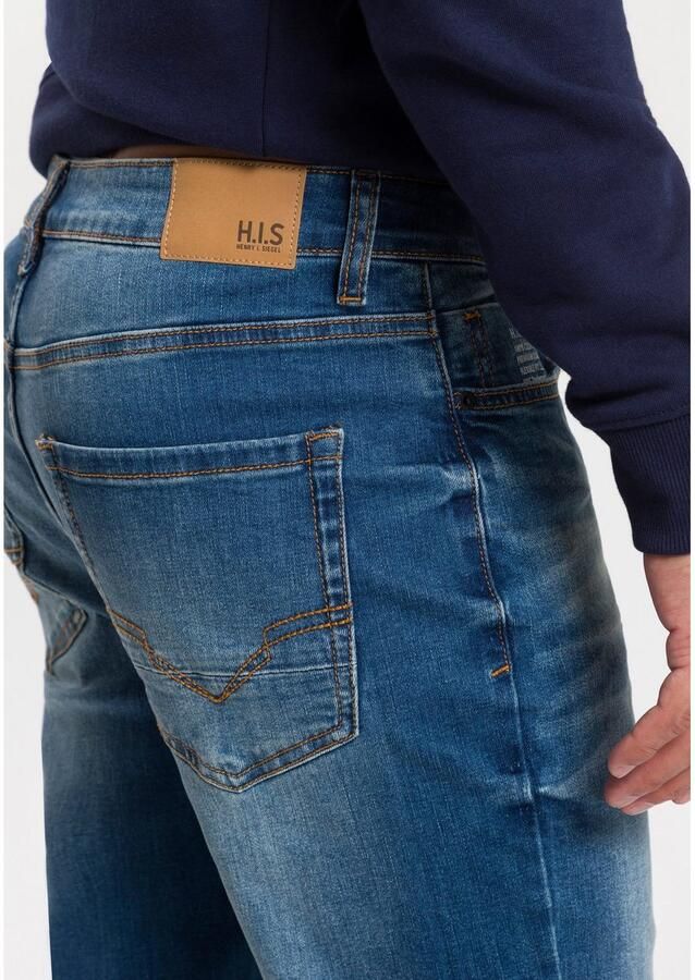 H.I.S Straight jeans DIX rechte pasvorm lage taille used-wassing - Foto 17
