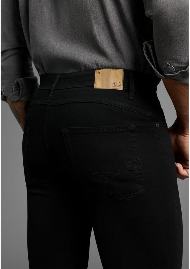 H.I.S Straight jeans NEW DALE rechte broek met used-effecten lage taille