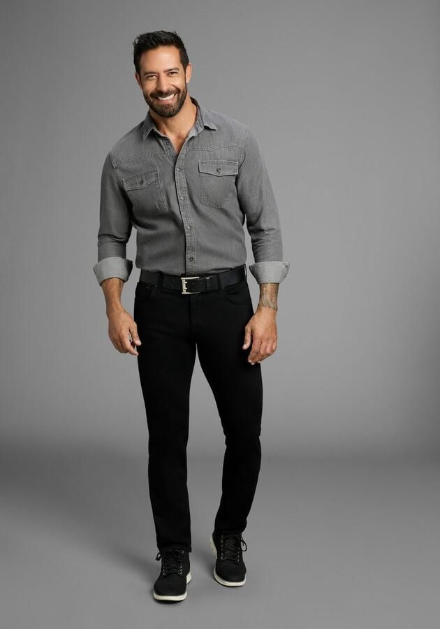 H.I.S Straight jeans NEW DALE rechte broek met used-effecten lage taille - Foto 3