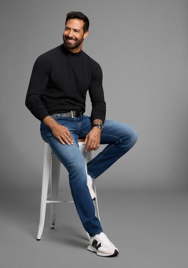 H.I.S Straight jeans NEW DALE rechte broek met used-effecten lage taille - Foto 4