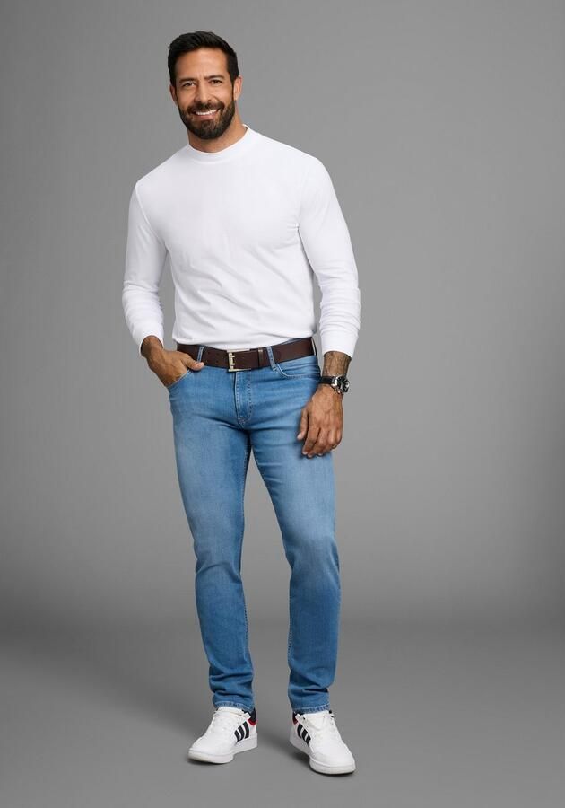 H.I.S Straight jeans NEW DALE rechte broek met used-effecten lage taille - Foto 3