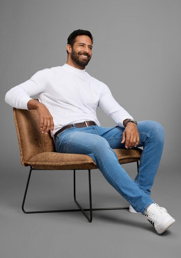 H.I.S Straight jeans NEW DALE rechte broek met used-effecten lage taille - Foto 4